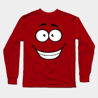 funny comic cartoon face Long Sleeve T-Shirt